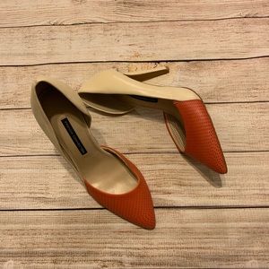 French Connection two-tone pumps